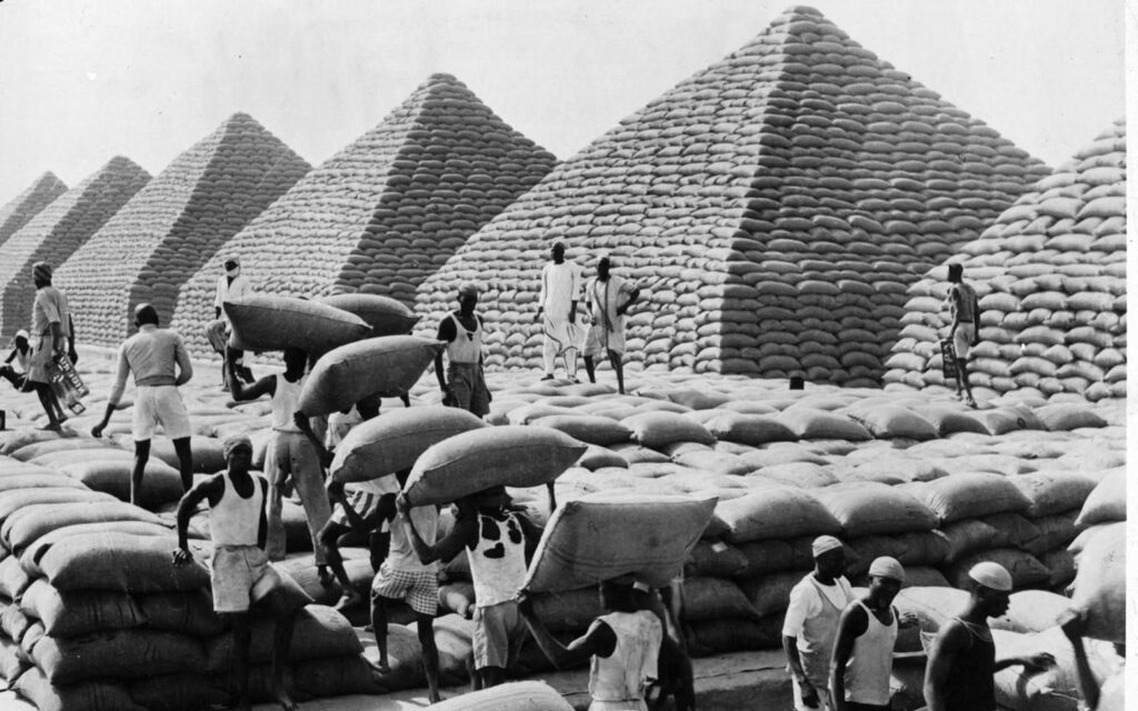 What happened to the groundnut pyramids in Northern Nigeria?