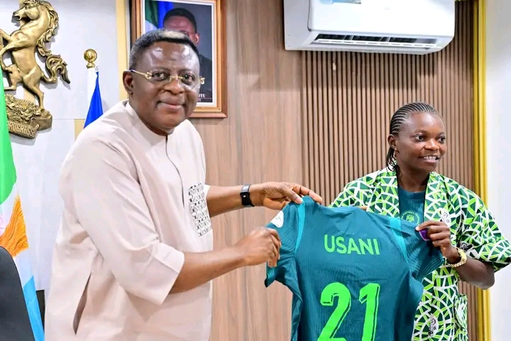 Cross River gov rewards Super Falcons star Miracle Usani with N50m, land